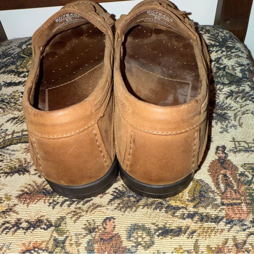 Earth Shoe Manning Men’s Brown Leather Tassel Loafers Size 8D